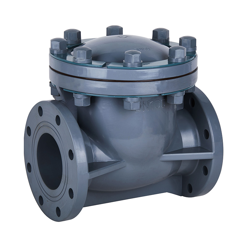 Válvula de retención de tipo oscilante PVC-C H44F-10V DN15-300 1/2'-12' Estándar ANSI