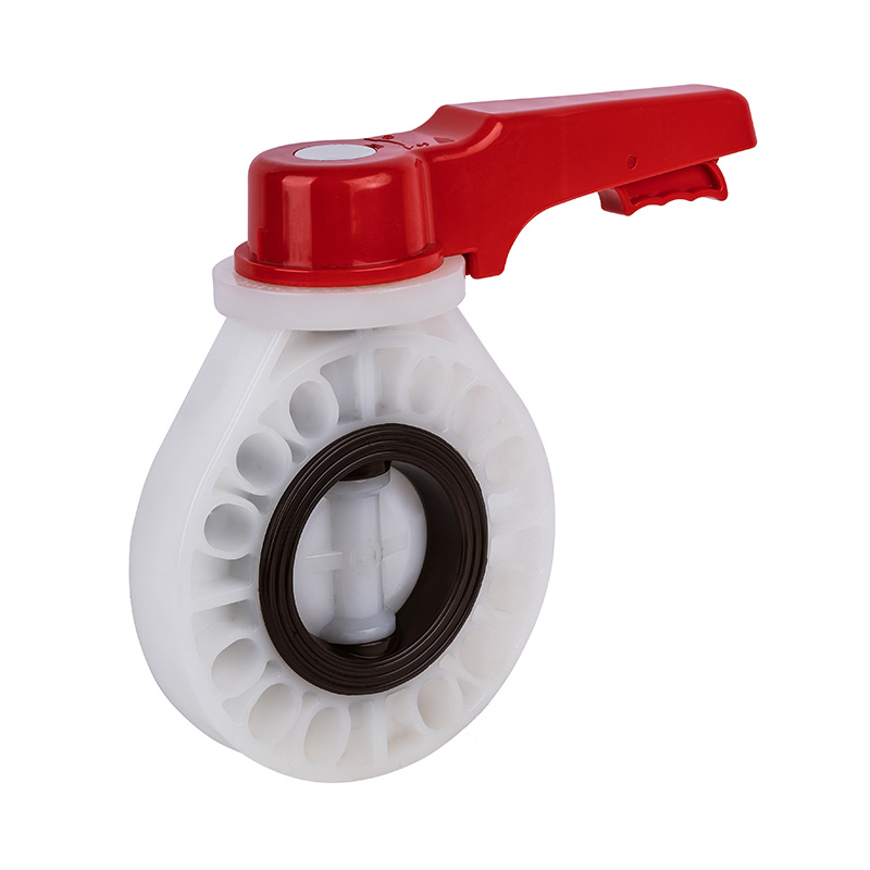 Válvula de mariposa con mango PVDF D71X-10F DN15-200 GB estándar