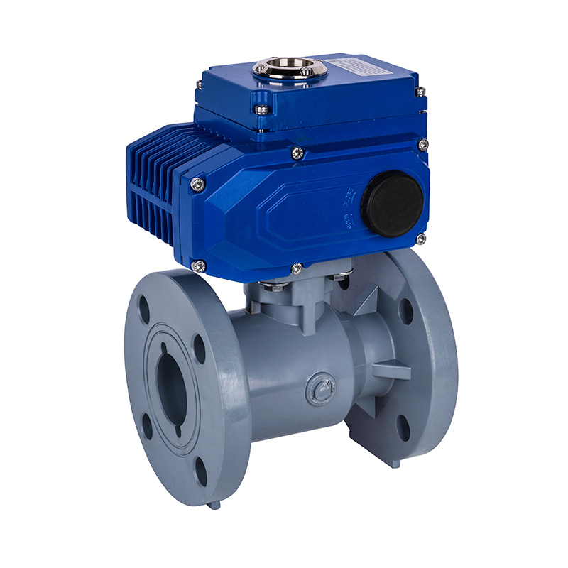 Válvula de bola con brida eléctrica PVC-C D941F-10V DN20-300 20A-300A JIS Estándar