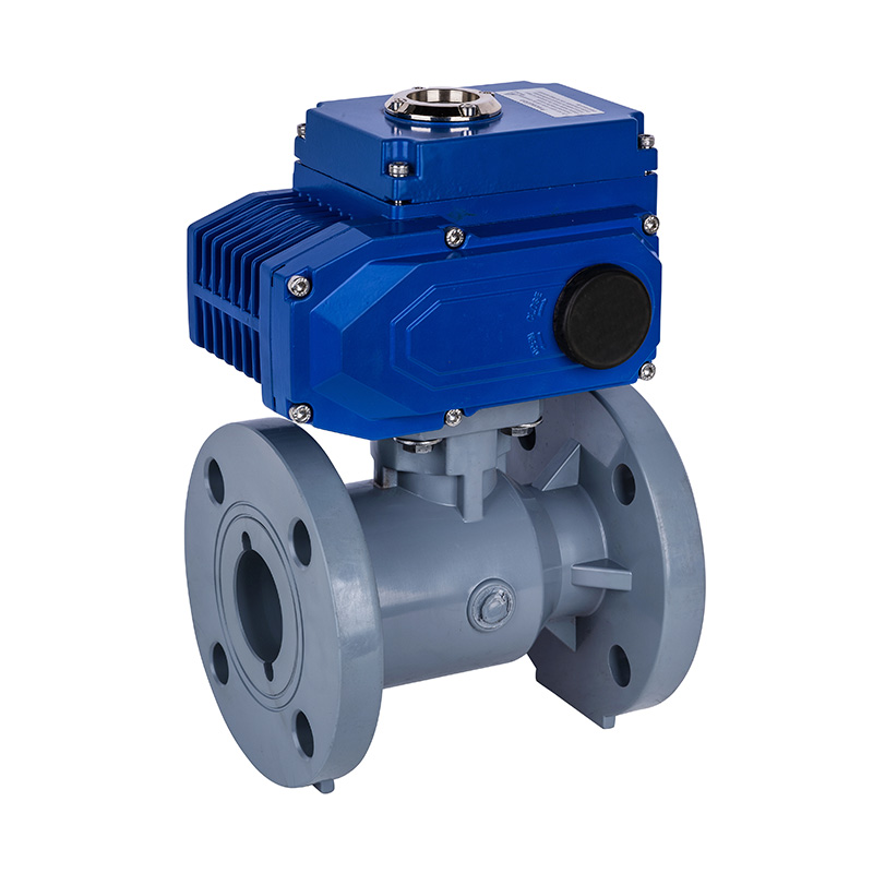 Válvula de bola con brida eléctrica PVC-C D941F-10V DN15-300 1/2'-12' Estándar ANSI