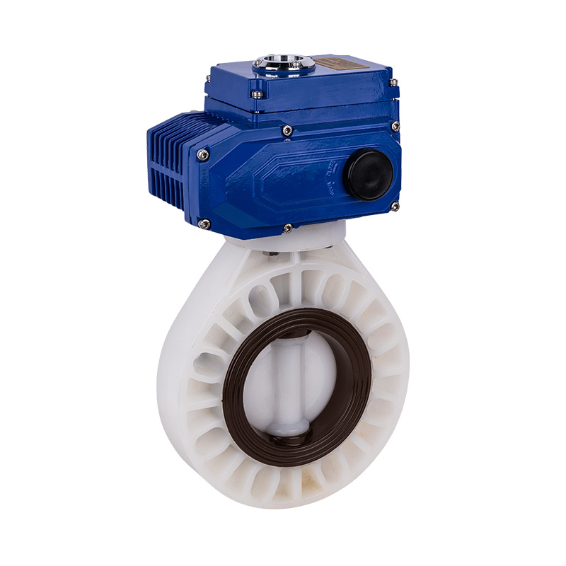 Válvula de mariposa eléctrica PVDF D971X-10F DN40-1000 40A-1000A Estándar JIS